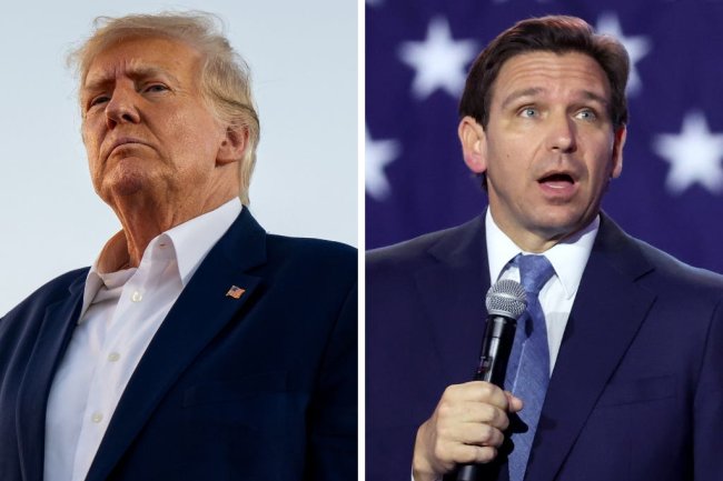 Trump's camp is trying to force Ron DeSantis to resign and formally declare a 2024 run, accusing the governor of 'taxpayer-funded globetrotting'