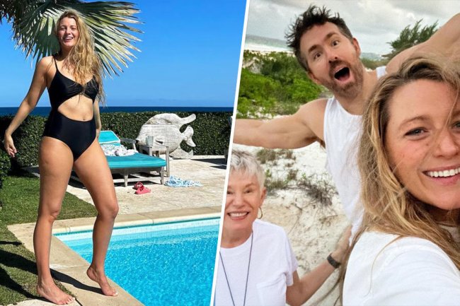 Blake Lively posts bathing suit pics from sunny vacation with Ryan Reynolds — and their moms