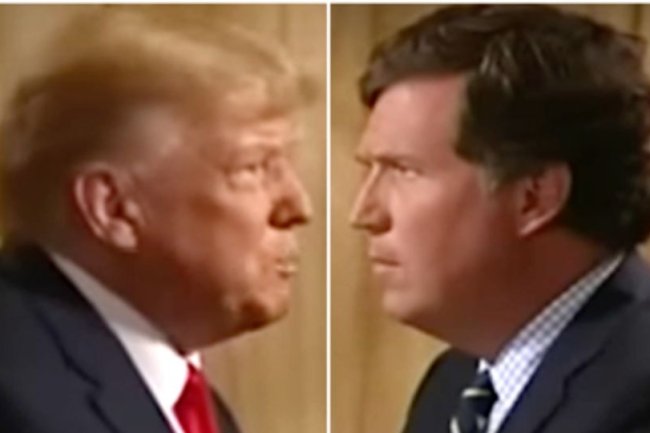 ‘Complete Humiliation’: Tucker Carlson Mocked For Bending The Knee To Trump