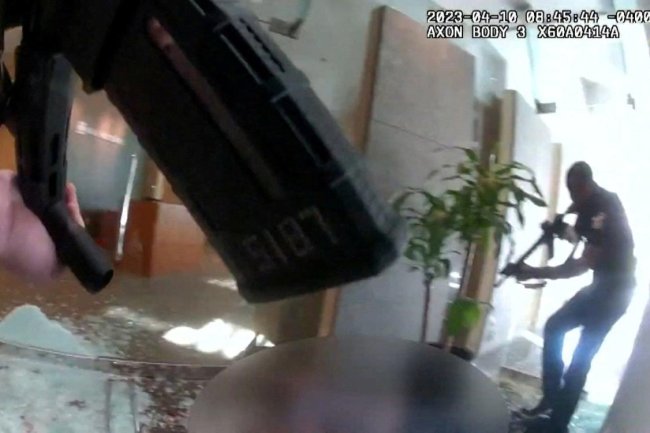 Kentucky bank gunman's family speak out as footage reveals police response