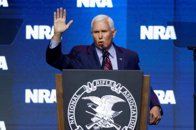 Pence booed at NRA gathering even as he seeks to move right of Trump on guns