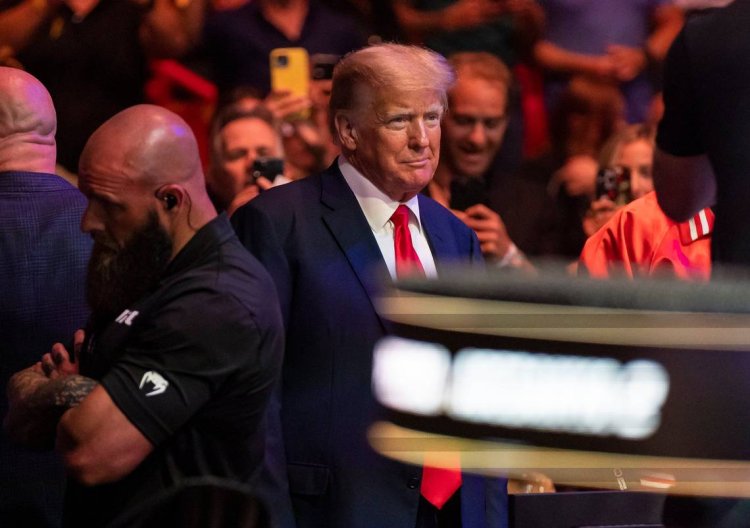 Donald Trump showed up at an MMA event in downtown Miami. See how the crowd reacted