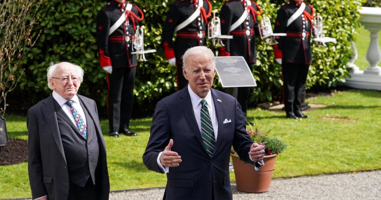 Biden welcomed as "one of us" in Irish Parliament