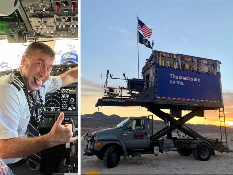 A Southwest Airlines pilot bought an airplane catering truck for $3,300. He spent 7 months turning it into a mobile tiny home — see how he did it.