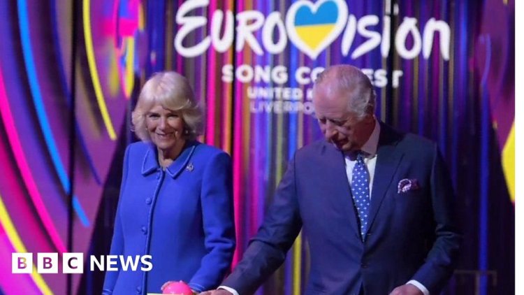 Eurovision 2023: King Charles and Camilla unveil song contest stage in Liverpool