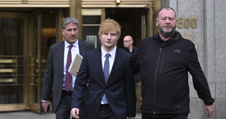 Ed Sheeran plays guitar in court in bid to show he didn't steal Marvin Gaye song