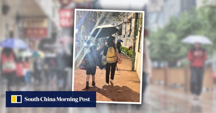 ‘Hong Kong children show me real beauty’: mainland student says her photo of boy holding umbrella for woman proves upbringing ‘much better’ in city