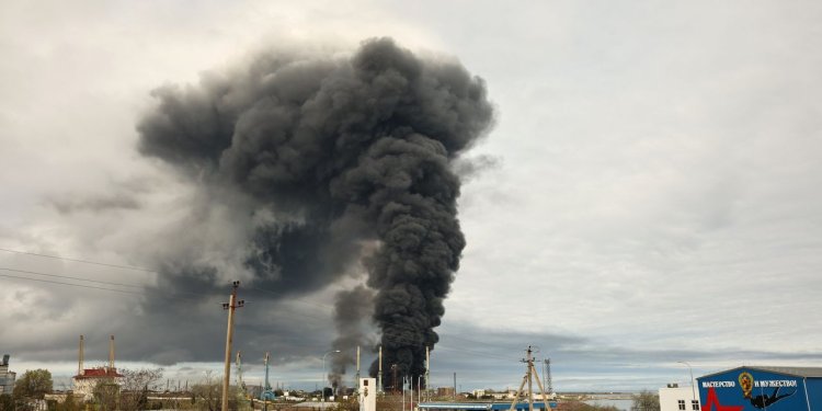 Crimea Oil Depot Hit in Suspected Ukrainian Drone Strike