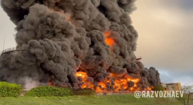 Russian official: Ukrainian drones strike Crimea oil depot