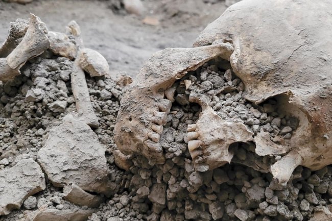 Skeletons found in Pompeii ruins reveal deaths by earthquake