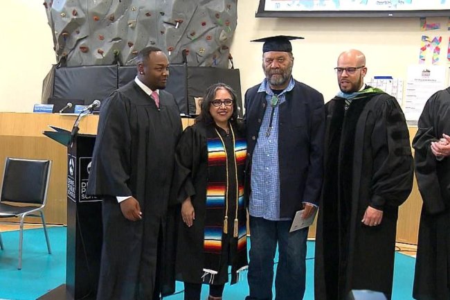 Otis Taylor gets high school diploma decades after being expelled for hair