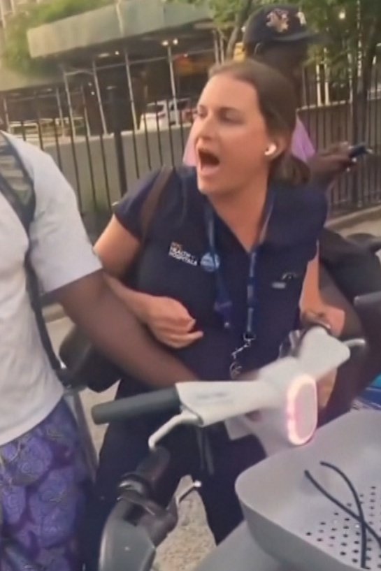 NYC hospital employee seen in viral video appearing to take bike from young Black men has receipts showing she rented it, lawyer says