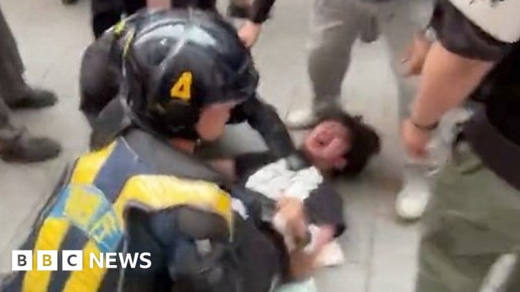 Watch: Japan riot police pin G7 protesters to ground in violent scuffle