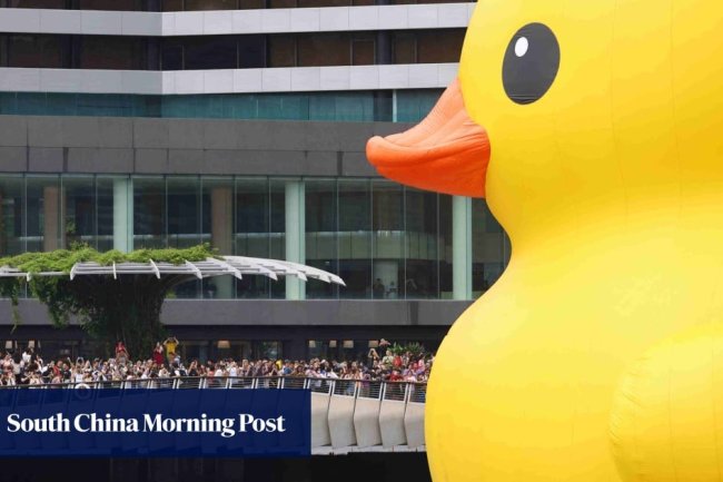 Duck, duck, gone: Hongkongers ignore gloomy skies to say farewell to beloved art show cut short by ‘unexpected challenges’