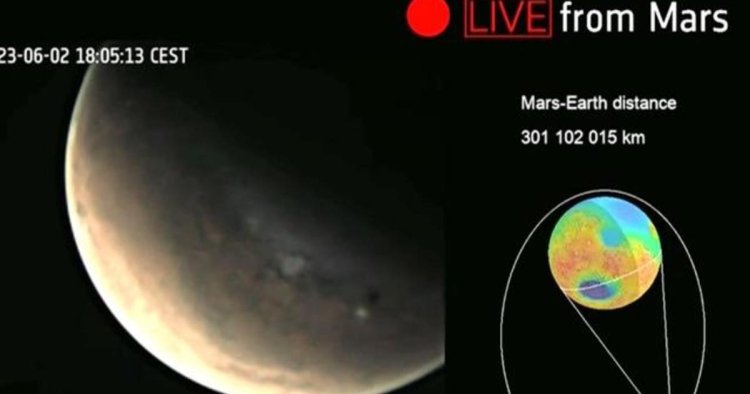 Live images of Mars streamed by European Space Agency