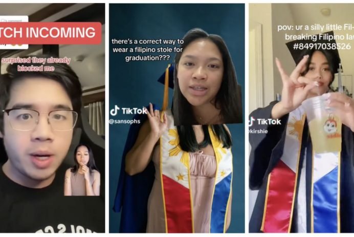 Filipino Americans defend college graduate who is attacked by Filipino creator for wearing the country’s flag on graduation