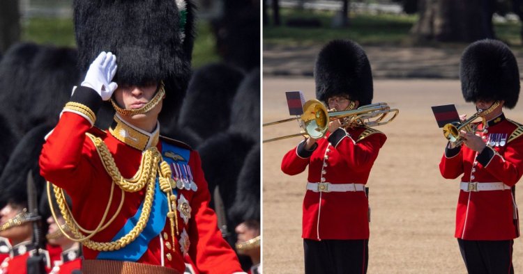 William Praises Guards After 2 Faint During Trooping the Colour Rehearsal