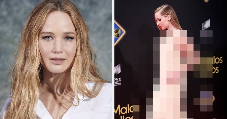 Jennifer Lawrence Wore A Dress That Looks Both 2D And 3D That Needs To Be Seen To Be Believed
