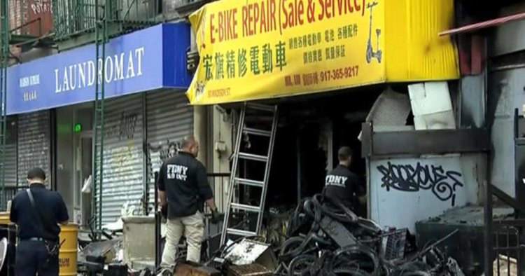 4 killed in fire at NYC e-bike repair shop