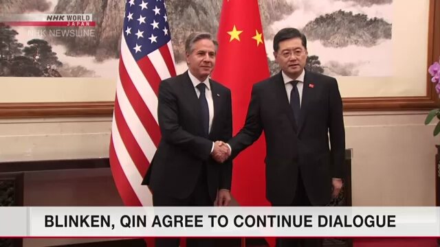 블링컨 美 국무장관, 친강 中 외교부장과 베이징서 회담