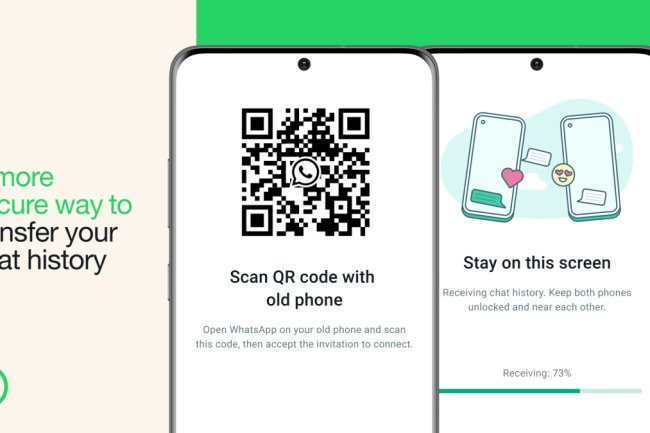 WhatsApp users can now transfer chats from one phone to another simply by scanning a QR code