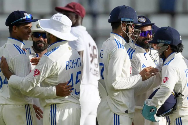 1st Test: India crush Windies by an innings and 141 runs