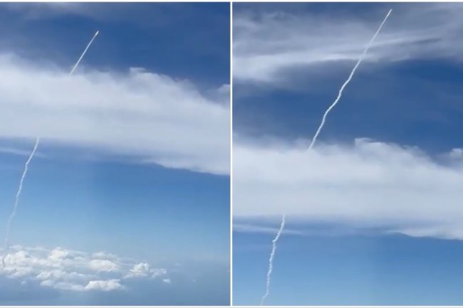 Video: Chandrayaan-3 liftoff seen from a flight mid-air