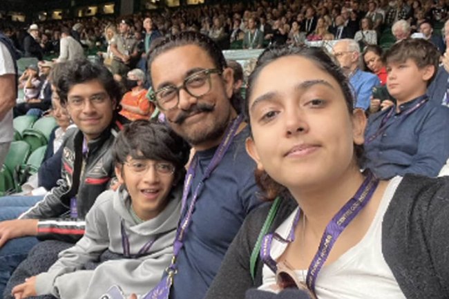 Wimbledon 2023 Final: Aamir Khan Had This Much Fun With His Children Ira, Junaid And Azad