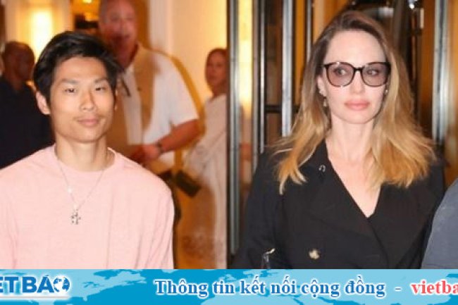 Angelina Jolie thanh lịch xuống phố cùng con trai nuôi gốc Việt