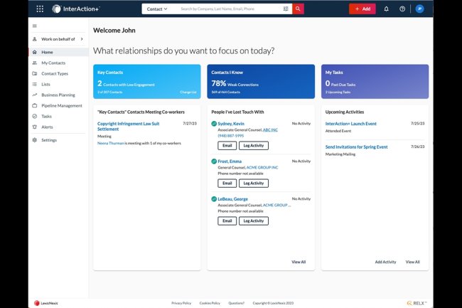 Targeting Small-to-Midsized Firms, LexisNexis Releases Cloud Version of InterAction, Long A Leading CRM Product Among Large Firms