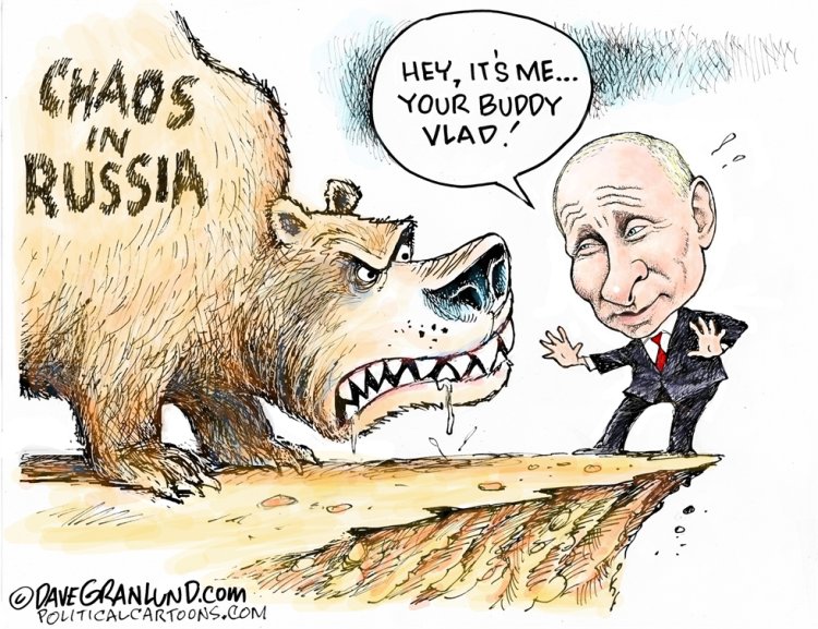 Putin and Russia chaos