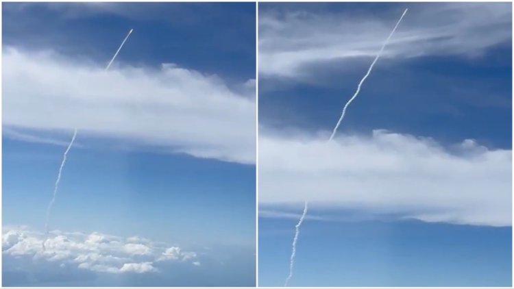 Video: Chandrayaan-3 liftoff seen from a flight mid-air