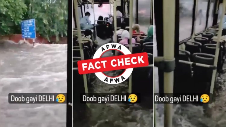 Fact Check: This 2020 video of a bus on a flooded road is from Jaipur, not the Delhi floods