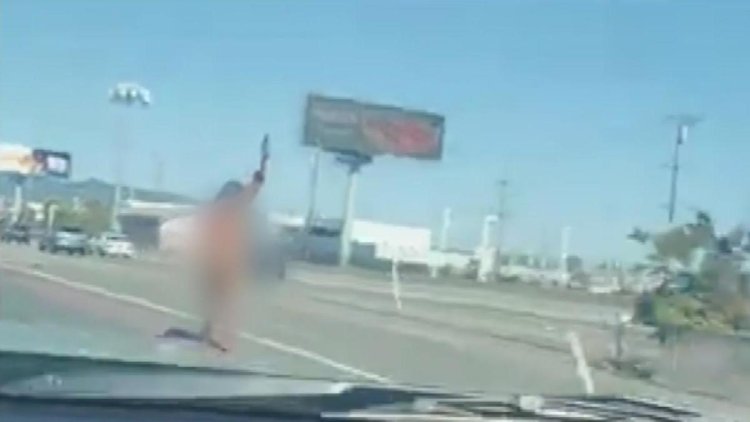 Naked woman gets out of car at major Bay Area bridge, starts firing gun
