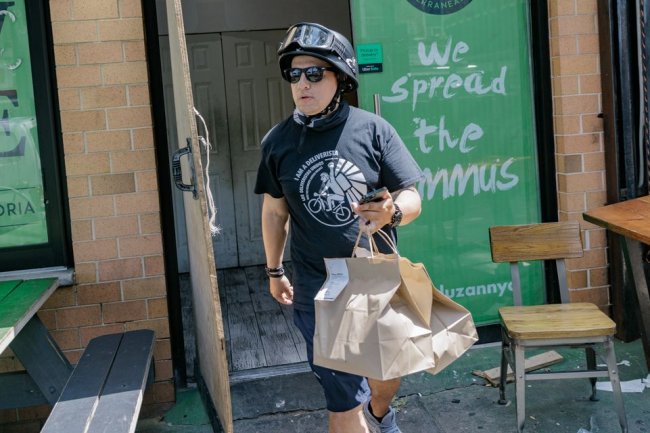 Food-Delivery Workers in New York City Launch Labor Fight