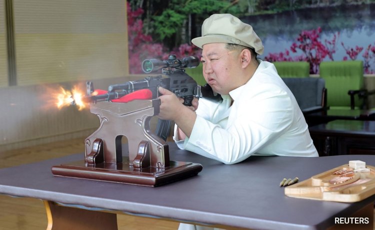Pics: Kim Jong Un Tests Weapons, Briefs Soldiers At North Korea Factories