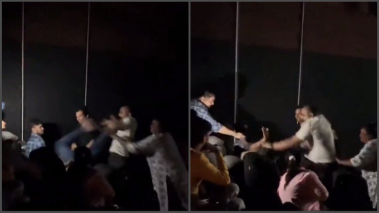 Men get into violent fight during Gadar 2 screening at UP theatre. Video is viral