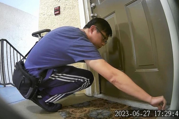 Neighbor caught on camera injecting opioid chemicals under family’s door