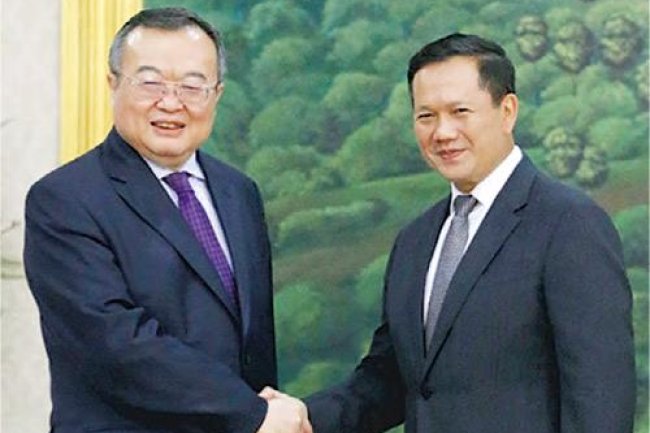 晤中聯部長 柬首相：奉行對華友好政策