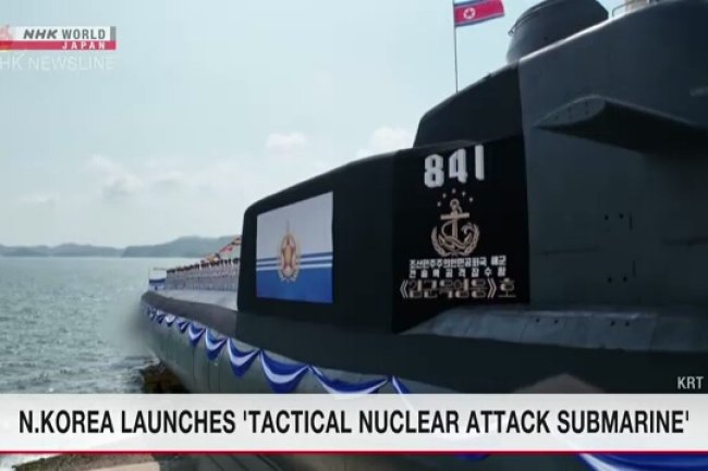 北 "새로운 전술핵공격잠수함 진수"