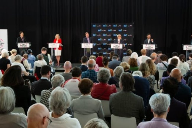 Ontario Liberal leadership candidates at Toronto debate take aim at Premier Doug Ford