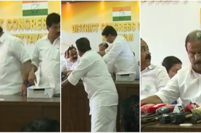 On camera, Kerala Congress leaders argue who will start press conference