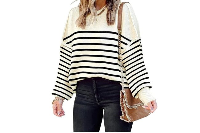 Shoppers Are ‘Shocked’ at the High Quality of This Striped Sweater — Only $40!