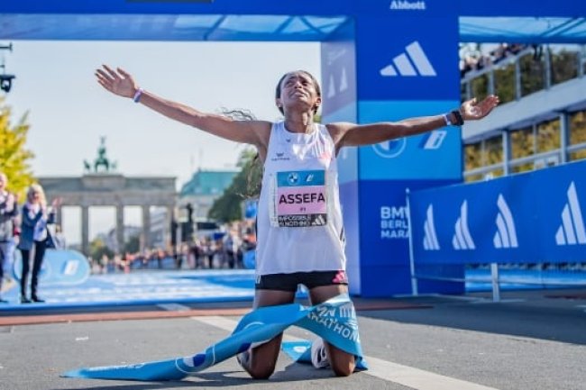 Tigist Assefa shatters women's marathon world record by more than 2 minutes in Berlin