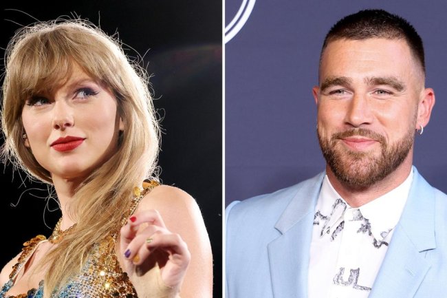 Taylor Swift Cozies Up to Travis Kelce Chiefs Postgame Celebration