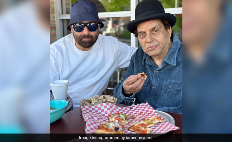 Dharmendra And Sunny Deol's Pizza Date In USA Gets A Heart From Esha