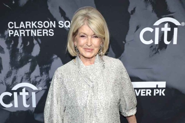 Martha Stewart Gets Leggy in Sexy High-Slit Metallic Dress