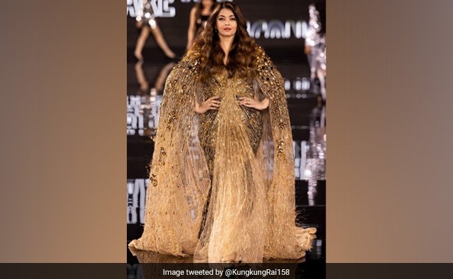 Aishwarya Rai Bachchan Winks, Blows A Flying Kiss As She Walks The Ramp At Paris Fashion Week