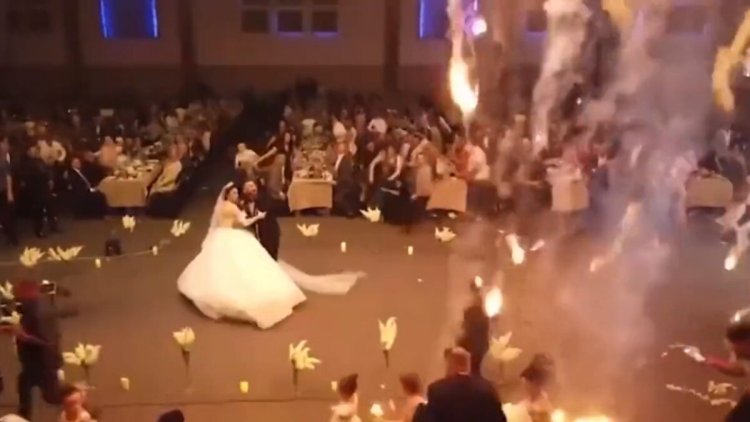 Caught on camera, Iraq wedding fire tragedy, couple were dancing, over 100 died