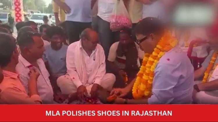 Watch: Independent MLA polishes shoes in Rajasthan ahead of Assembly polls